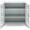 Schäfer Shop Genius armoire à double porte FS, acier, avec trous de ventilation, L 1055 x P 520 x H 1105 mm, 3 OH, gris clair/gris clair, jusqu'à 300 kg
