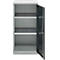 Schäfer Shop Genius armoire à double porte FS, acier, avec trous de ventilation, L 545 x P 520 x H 1105 mm, 3 OH, gris clair/anthracite, jusqu'à 150 kg