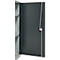 Schäfer Shop Genius armoire à double porte FS, acier, avec trous de ventilation, L 545 x P 520 x H 1105 mm, 3 OH, gris clair/anthracite, jusqu'à 150 kg