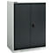 Schäfer Shop Genius armoire à double porte FS, acier, avec trous de ventilation, L 810 x P 520 x H 1105 mm, 3 OH, gris clair/anthracite, jusqu'à 180 kg