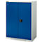 Schäfer Shop Genius armoire à double porte FS, acier, avec trous de ventilation, L 810 x P 520 x H 1105 mm, 3 OH, gris clair/ bleu gentiane, jusqu'à 180 kg