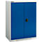 Schäfer Shop Genius armoire à double porte FS, acier, avec trous de ventilation, L 810 x P 520 x H 1105 mm, 3 OH, gris clair/ bleu gentiane, jusqu'à 180 kg
