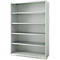 Schäfer Shop Genius Armoire à étagères FS, acier, avec trous d'aération, L 1343 x P 520 x H 1950 mm, 5 HC, gris clair, jusqu'à 750 kg 