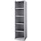 Schäfer Shop Genius Armoire à étagères FS, acier, avec trous d'aération, L 545 x P 520 x H 1950 mm, 5 HC, alu blanc, jusqu'à 250 kg