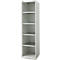 Schäfer Shop Genius Armoire à étagères FS, acier, avec trous d'aération, L 545 x P 520 x H 1950 mm, 5 HC, gris clair, jusqu'à 250 kg 