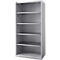 Schäfer Shop Genius Armoire à étagères FS, acier, avec trous d'aération, L 810 x P 520 x H 1950 mm, 5 HC, alu blanc, jusqu'à 300 kg