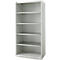 Schäfer Shop Genius Armoire à étagères FS, acier, avec trous d'aération, L 810 x P 520 x H 1950 mm, 5 HC, gris clair, jusqu'à 300 kg 