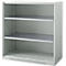 Schäfer Shop Genius Armoire à étagères FS, en tôle d'acier, avec trous d'aération, L 1055 x P 520 x H 1105 mm, 3 OH, gris clair, jusqu'à 300 kg