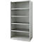 Schäfer Shop Genius Armoire à étagères FS, en tôle d'acier, avec trous de ventilation, L 1055 x P 620 x H 1950 mm, 5 OH, gris clair, jusqu'à 500 kg
