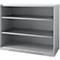 Schäfer Shop Genius Armoire à étagères FS, en tôle d'acier, avec trous de ventilation, L 1343 x P 520 x H 1105 mm, 3 OH, aluminium blanc, jusqu'à 450 kg