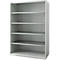Schäfer Shop Genius Armoire à étagères FS, en tôle d'acier, avec trous de ventilation, L 1343 x P 620 x H 1950 mm, 5 OH, gris clair, jusqu'à 750 kg