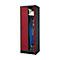 Schäfer Shop Genius Armoire à linge avec base, 2 compartiments, largeur de compartiment 300 mm, verrou de sécurité, anthracite/rouge rubis