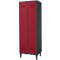 Schäfer Shop Genius Armoire à linge avec pieds, 2 compartiments, largeur de compartiment 300 mm, verrou de sécurité, anthracite/rouge rubis