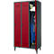 Schäfer Shop Genius Armoire à linge avec pieds, 3 compartiments, largeur de compartiment 300 mm, verrou de sécurité, anthracite/rouge rubis
