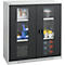 Schäfer Shop Genius Armoire à portes apparentes FS, acier, avec trous d'aération, L 1055 x P 420 x H 1105 mm, 3 HC, gris clair/gris anthracite, jusqu'à 450 kg