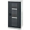 Schäfer Shop Genius Armoire à portes apparentes FS, acier, avec trous d'aération, L 545 x P 430 x H 1105 mm, 3 HC, gris clair/gris anthracite, jusqu'à 250 kg