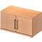 Schäfer Shop Genius Armoire à portes battantes à poser TETRIS WOOD, 1 HC, l. 800 x H 400 mm, coloris hêtre