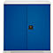 Schäfer Shop Genius Armoire à portes battantes FS, acier, avec trous d'aération, L 1055 x P 420 x H 1105 mm, 3 HC, gris clair/bleu gentiane, jusqu'à 450 kg