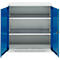 Schäfer Shop Genius Armoire à portes battantes FS, acier, avec trous d'aération, L 1055 x P 420 x H 1105 mm, 3 HC, gris clair/bleu gentiane, jusqu'à 450 kg