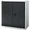 Schäfer Shop Genius Armoire à portes battantes FS, acier, avec trous d'aération, L 1055 x P 420 x H 1105 mm, 3 HC, gris clair/gris anthracite, jusqu'à 450 kg
