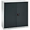 Schäfer Shop Genius Armoire à portes battantes FS, acier, avec trous d'aération, L 1055 x P 420 x H 1105 mm, 3 HC, gris clair/gris anthracite, jusqu'à 450 kg