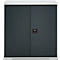 Schäfer Shop Genius Armoire à portes battantes FS, acier, avec trous d'aération, L 1055 x P 420 x H 1105 mm, 3 HC, gris clair/gris anthracite, jusqu'à 450 kg