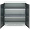Schäfer Shop Genius Armoire à portes battantes FS, acier, avec trous d'aération, L 1055 x P 420 x H 1105 mm, 3 HC, gris clair/gris anthracite, jusqu'à 450 kg