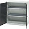 Schäfer Shop Genius Armoire à portes battantes FS, acier, avec trous d'aération, L 1055 x P 420 x H 1105 mm, 3 HC, gris clair/gris anthracite, jusqu'à 450 kg