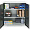 Schäfer Shop Genius Armoire à portes battantes FS, acier, avec trous d'aération, L 1055 x P 420 x H 1105 mm, 3 HC, gris clair/gris anthracite, jusqu'à 450 kg