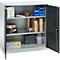 Schäfer Shop Genius Armoire à portes battantes FS, acier, avec trous d'aération, L 1055 x P 420 x H 1105 mm, 3 HC, gris clair/gris anthracite, jusqu'à 450 kg