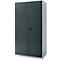 Schäfer Shop Genius Armoire à portes battantes FS, acier, avec trous d'aération, L 1055 x P 620 x H 1950 mm, 5 HC, alu blanc/gris anthracite, jusqu'à 500 kg 