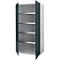 Schäfer Shop Genius Armoire à portes battantes FS, acier, avec trous d'aération, L 1055 x P 620 x H 1950 mm, 5 HC, alu blanc/gris anthracite, jusqu'à 500 kg 