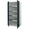 Schäfer Shop Genius Armoire à portes battantes FS, acier, avec trous d'aération, L 1055 x P 620 x H 1950 mm, 5 HC, gris clair/gris anthracite, jusqu'à 500 kg 