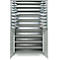 Schäfer Shop Genius Armoire à portes battantes FS, acier, avec trous d'aération, L 1055 x P 620 x H 1950 mm, 5 HC, gris clair/gris clair, jusqu'à 500 kg 