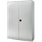 Schäfer Shop Genius Armoire à portes battantes FS, acier, avec trous d'aération, L 1343 x P 420 x H 1950 mm, 5 HC, gris clair/gris clair, jusqu'à 450 kg