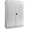 Schäfer Shop Genius Armoire à portes battantes FS, acier, avec trous d'aération, L 1343 x P 420 x H 1950 mm, 5 HC, gris clair/gris clair, jusqu'à 450 kg