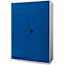 Schäfer Shop Genius Armoire à portes battantes FS, acier, avec trous d'aération, L 1343 x P 620 x H 1950 mm, 5 HC, alu blanc/bleu gentiane, jusqu'à 750 kg 