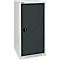 Schäfer Shop Genius Armoire à portes battantes FS, acier, avec trous d'aération, L 545 x P 420 x H 1105 mm, 3 HC, gris clair RAL 7035/gris anthracite RAL 7016, jusqu'à 250 kg