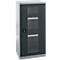 Schäfer Shop Genius Armoire à portes battantes FS, acier, fenêtre, trous d'aération, L 545 x P 520 x H 1105 mm, 3 HC, alu blanc/gris anthracite, jusqu'à 150 kg
