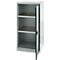 Schäfer Shop Genius Armoire à portes battantes FS, acier, fenêtre, trous d'aération, L 545 x P 520 x H 1105 mm, 3 HC, gris clair/gris anthracite, jusqu'à 150 kg
