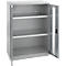 Schäfer Shop Genius Armoire à portes battantes FS, acier, fenêtre, trous d'aération, L 810 x P 520 x H 1105 mm, 3 HC, alu blanc/alu blanc, jusqu'à 180 kg