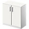 Schäfer Shop Genius Armoire à portes battantes TETRIS SOLID, 2 HC, l. 800 mm, verrouillable, avec plateau de finition, blanc/alu blanc 