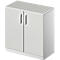 Schäfer Shop Genius Armoire à portes battantes TETRIS SOLID, 2 HC, l. 800 mm, verrouillable, avec plateau de finition, gris clair 
