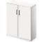 Schäfer Shop Genius Armoire à portes battantes TETRIS SOLID, 3 HC, l. 800 mm, verrouillable, avec plateau de finition, blanc/alu blanc 