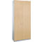 Schäfer Shop Genius Armoire à portes battantes TETRIS SOLID, corps en acier, 6 HC, l. 1000 mm, verrouillable, coloris érable/alu blanc 