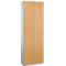 Schäfer Shop Genius Armoire à portes battantes TETRIS SOLID, corps en acier, 6 HC, l. 800 mm, verrouillable, coloris hêtre/alu blanc 