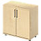 Schäfer Shop Genius Armoire à portes battantes TETRIS WOOD, 2 HC, hauteur (patins inclus), l. 800 mm, coloris érable