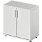 Schäfer Shop Genius Armoire à portes battantes TETRIS WOOD, 2 HC, hauteur (patins inclus), l. 800 mm, gris clair