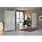 Schäfer Shop Genius Armoire à portes battantes TETRIS WOOD, 6 HC, hauteur avec patins, cloison médiane, L 1200 mm, gris clair