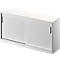 Schäfer Shop Genius Armoire à portes coulissantes TETRIS SOLID, 2 HC, l. 1600 mm, avec plateau de finition de 19 mm, blanc/alu blanc